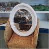 MIROIR BLANC OVALE