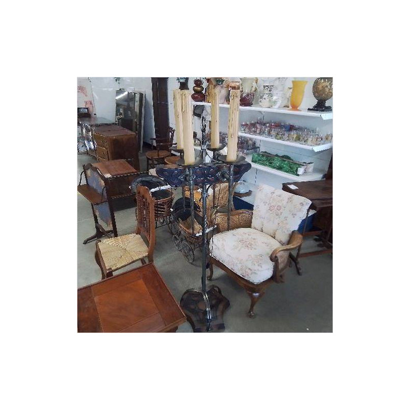 LAMPADAIRE BOIS FER FORGÉ 