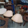 PAIRE DE CHAISES TISSU JAUNE 