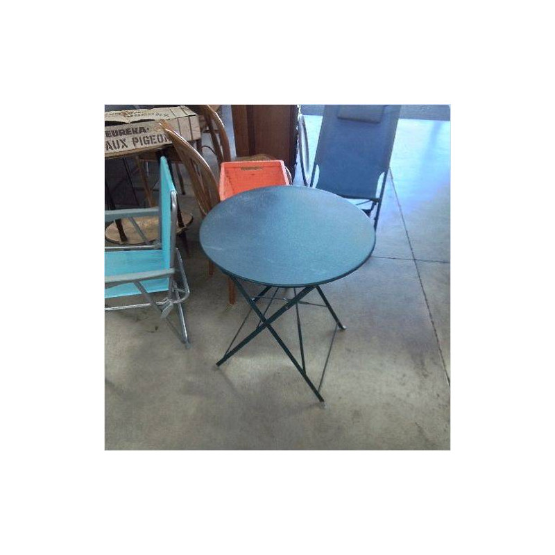 TABLE DE JARDIN METAL VERT 