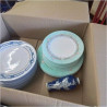 LOT 6 GRANDE ASSIETTES + 18 PETITES ASSIETTES VERTES VINTAGES 
