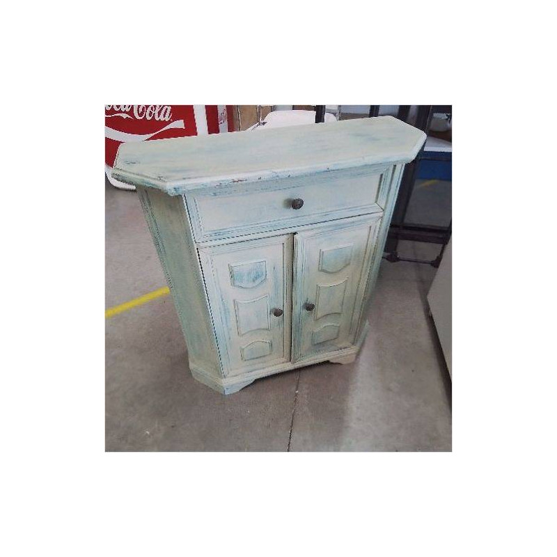PETIT MEUBLE 2 PORTES 1 TIROIR VERT