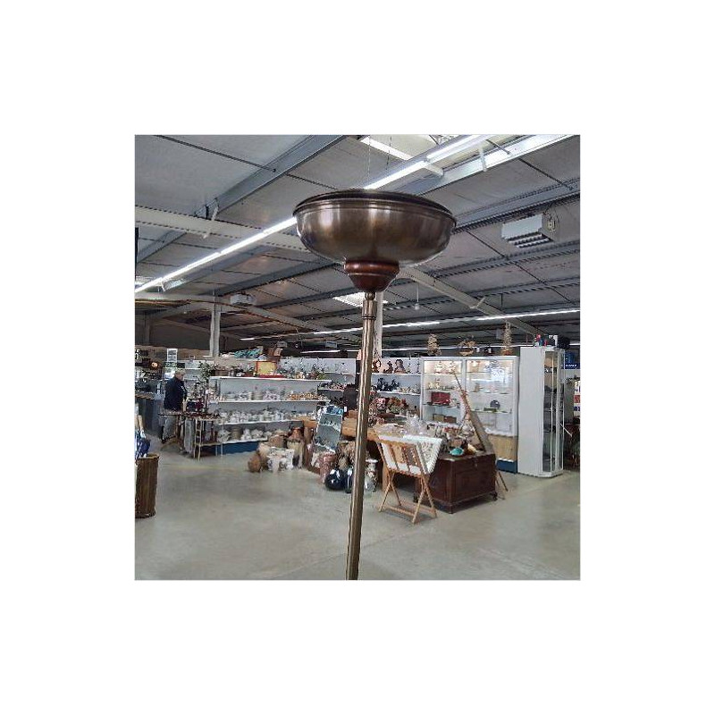 LAMPADAIRE HALOGENE BOIS LAITON