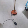 LAMPADAIRE HALOGENE BOIS LAITON