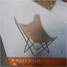 FAUTEUIL PAPILLON METAL ET TISSU
