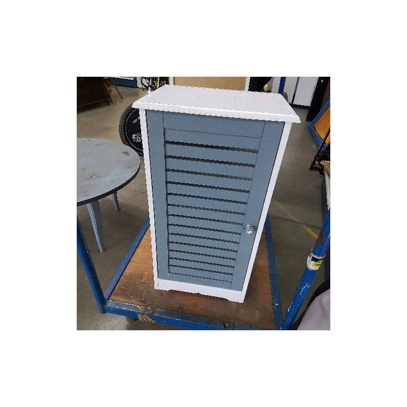 MEUBLE DE SDB BOIS GRIS BLANC