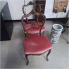 PAIRE DE CHAISES TISSU ROSE