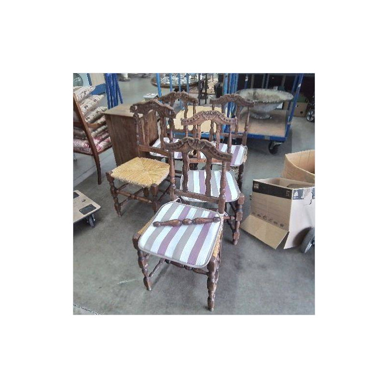 CHAISE PAILLEE ANCIENNE A RESTAURER 