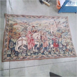 TAPISSERIE CHEVAL CHATEAU
