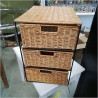 PETIT MEUBLE ROTIN 3 TIROIRS
