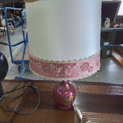 LAMPE ROSE DECOR ASIATIQUE