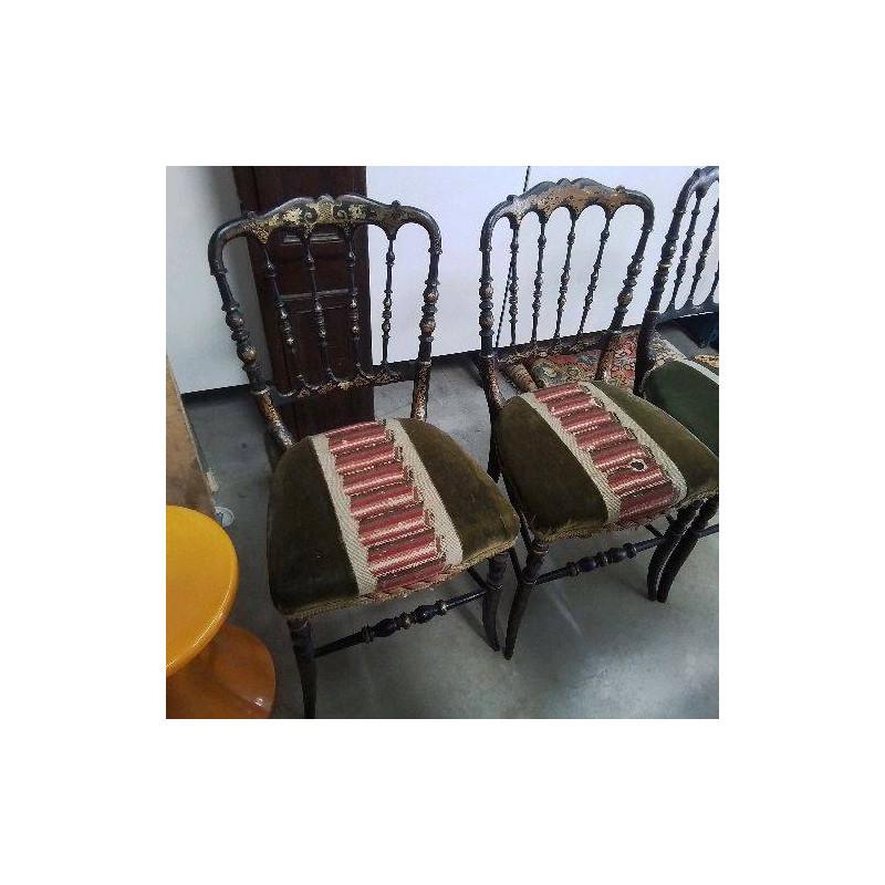PAIRE DE CHAISES NAP III TAPISSÉES