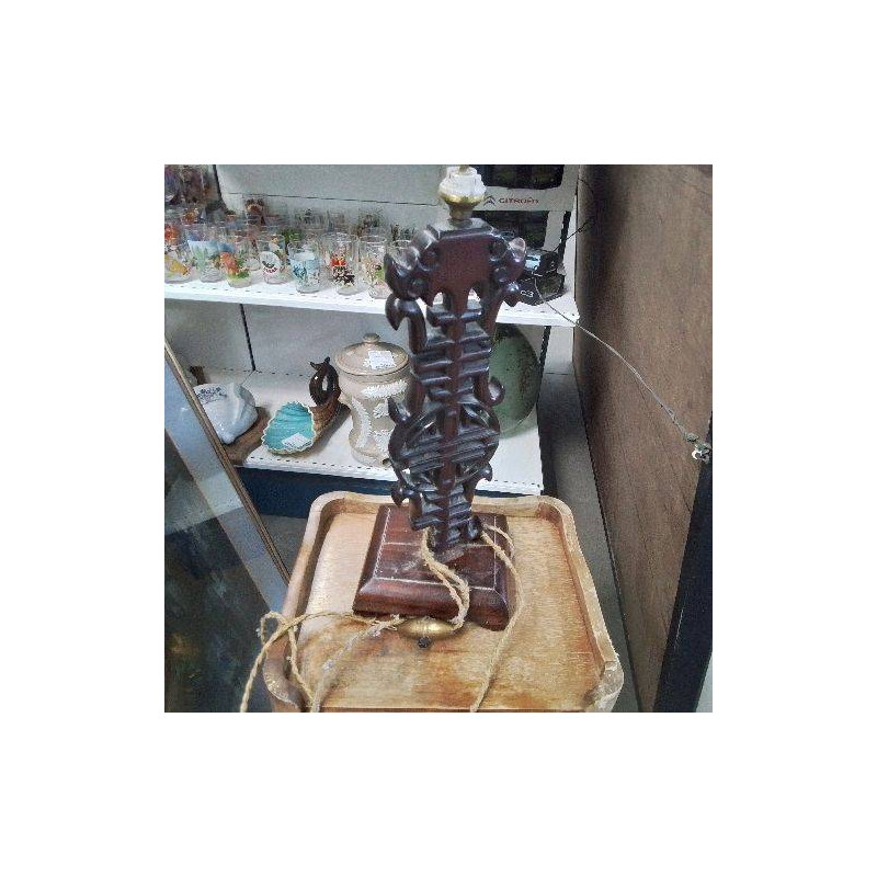 PIED DE LAMPE STYLE ASIATIQUE (EN L’ETAT)