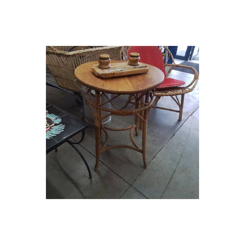 PETITE TABLE D’APPOINT ROTIN
