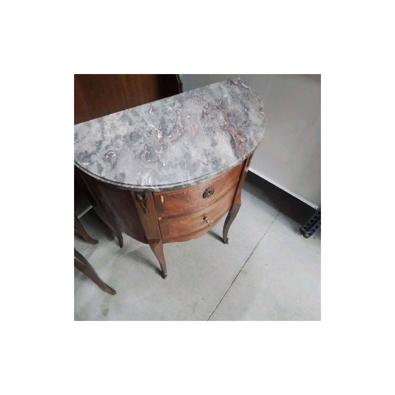 PETITE COMMODE 2T DESSUS MARBRE