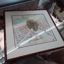 CADRE ROUGE DESSIN ET ECRITURE