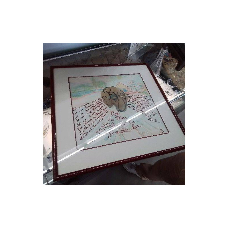 CADRE ROUGE DESSIN ET ECRITURE