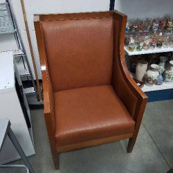 FAUTEUIL MARRON BOIS A...