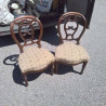 PAIRE DE CHAISES ACAJOU