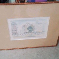 CADRE AQUARELLE VILLE