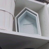 LOT 2 PETITES MAISONS DECO A POSER BLANC BLEU