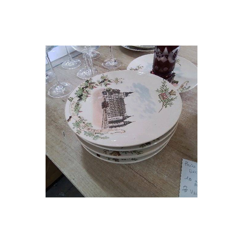 10 ASSIETTES SARREGUEMINE DECO PARIS (2 ABÎMÉS)