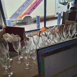 23 VERRES CRISTAL KLEIN 