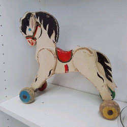 CHEVAL BASCULE BOIS ANCIEN