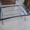 TABLE BASSE DESSUS VERRE