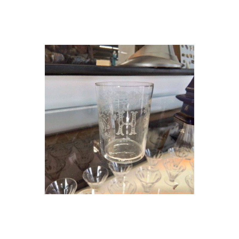 VERRE MONOGRAMME H