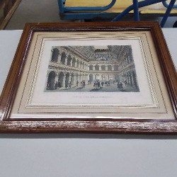GRAVURE INTERIEUR DE LA BOURSE