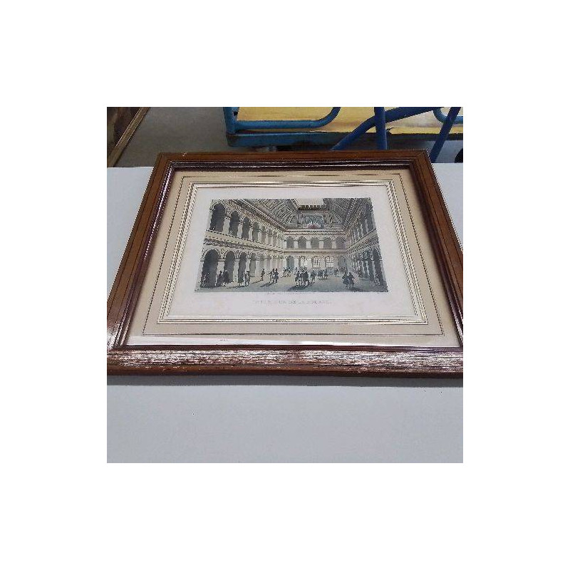 GRAVURE INTERIEUR DE LA BOURSE