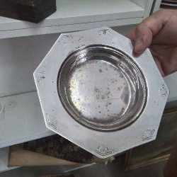 VIDE POCHE METAL ARGENTÉ 