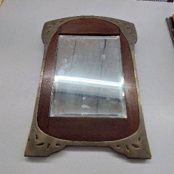 MIROIR CADRE BOIS LAITON