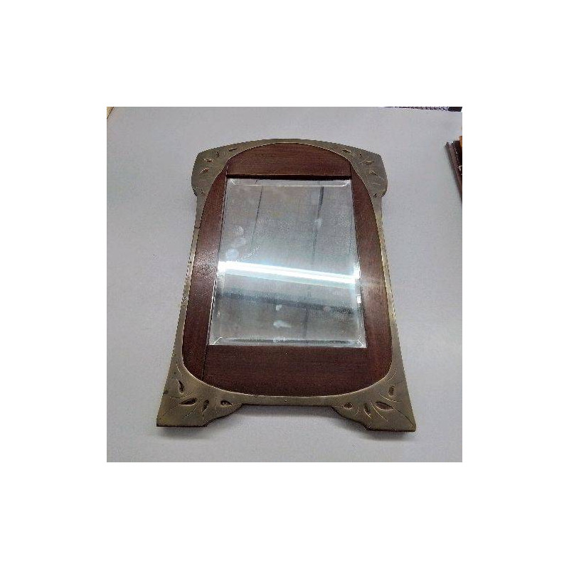 MIROIR CADRE BOIS LAITON