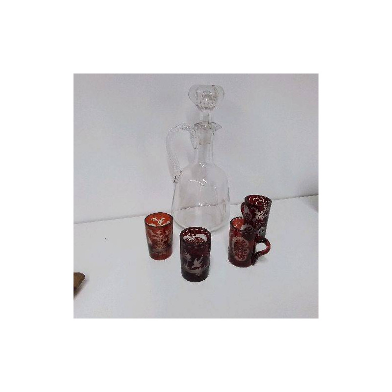 CARAFE ET 4 VERRES 