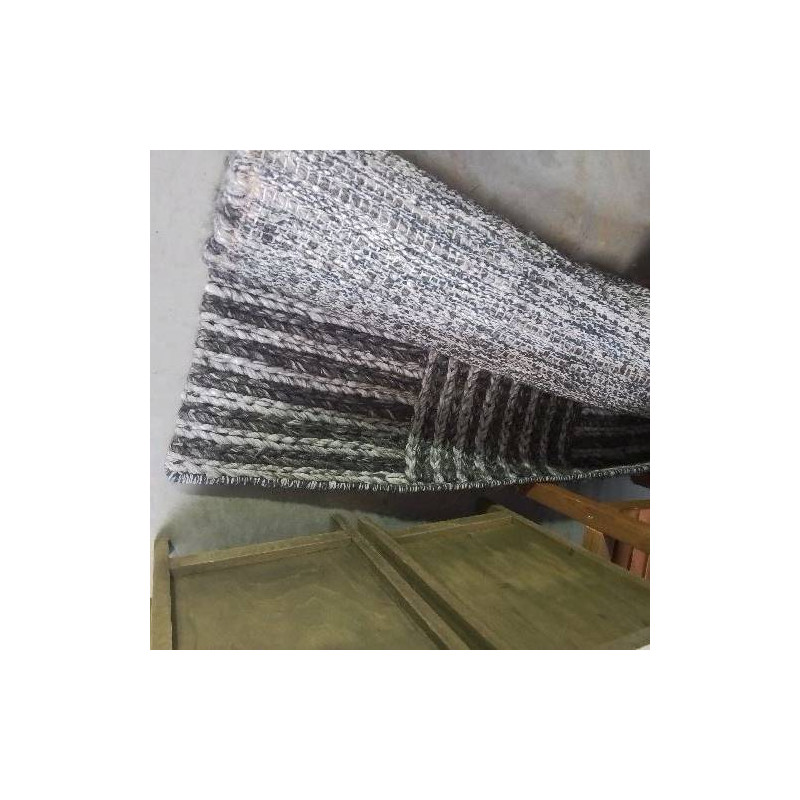 TAPIS 100% LAINE GRIS CLAIR GRIS FONCÉ 