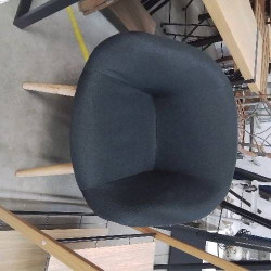 FAUTEUIL TISSU GRIS FONCÉ...