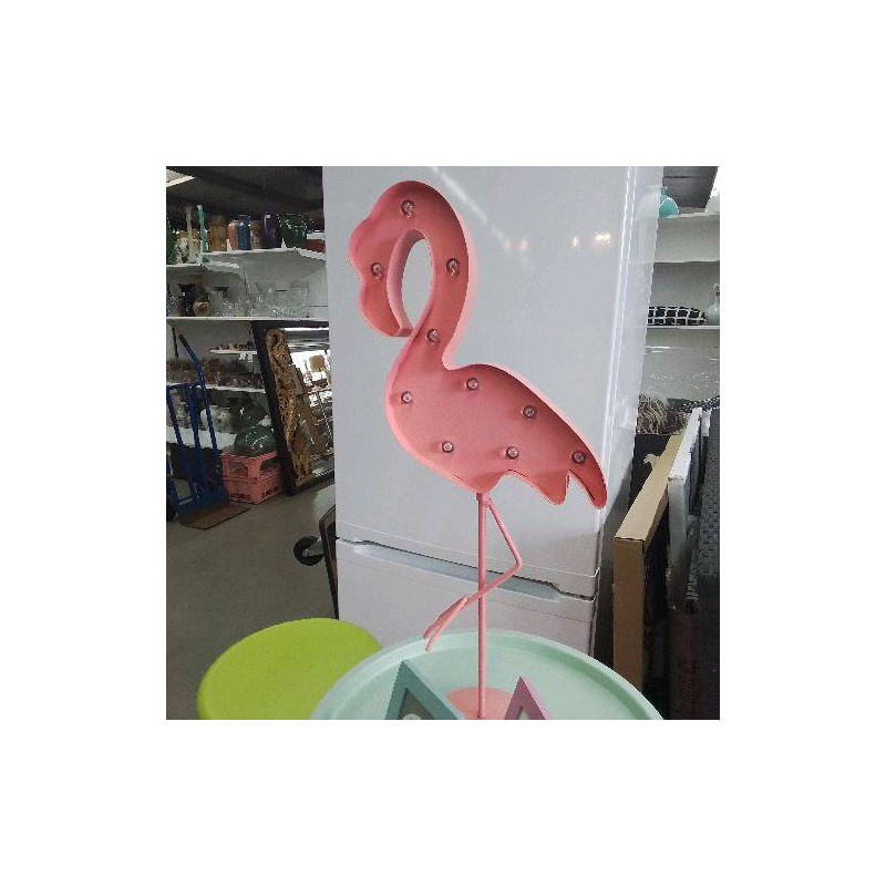 FLAMAND ROSE MÉTAL LUMINEUX 