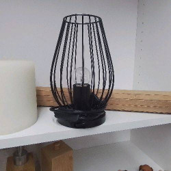 LAMPE CHEVET METAL FIL NOIR 