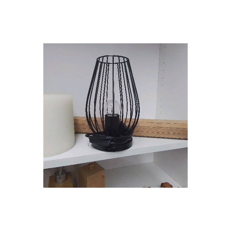 LAMPE CHEVET METAL FIL NOIR 