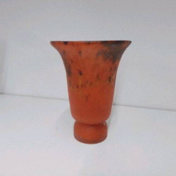 VASE PATE DE VERRE SIGNE...