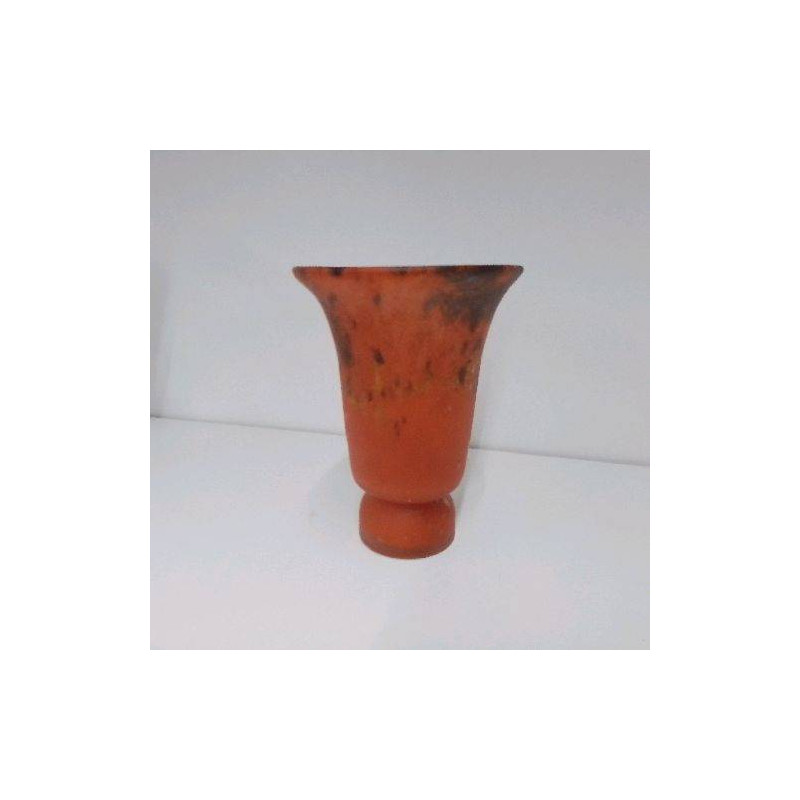 VASE PATE DE VERRE SIGNE WALTERSPERGER