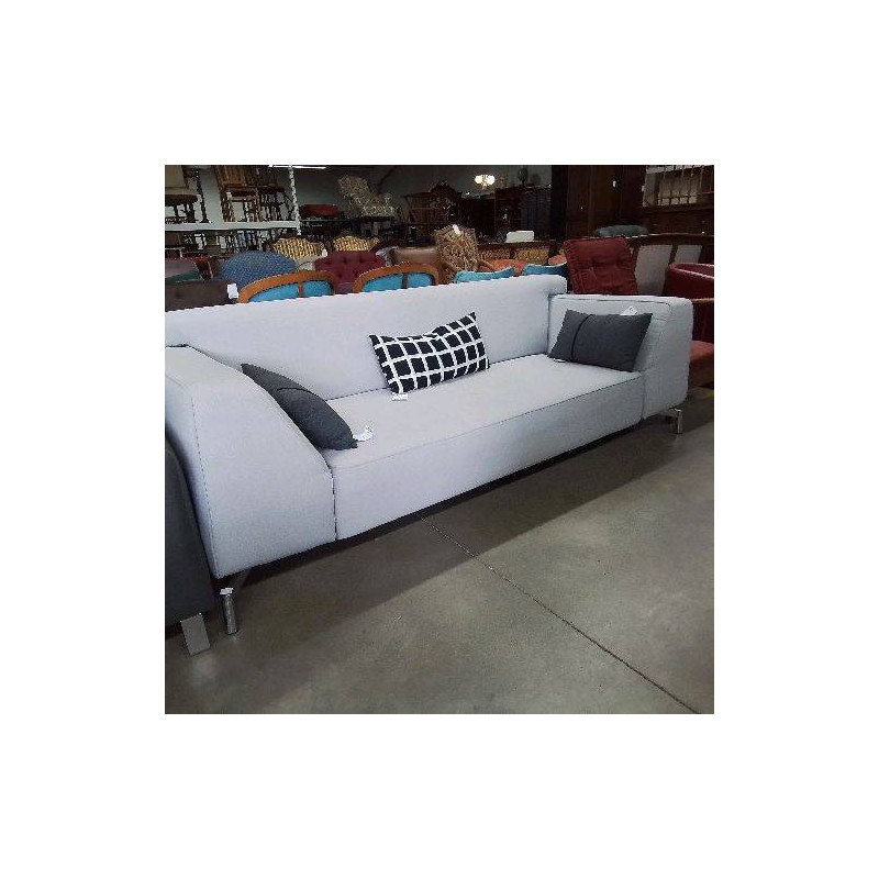 CANAPE 3/4 PLACES TISSU GRIS CLAIR 2,20 METRES