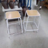 PAIRE DE TABOURETS BLANCS
