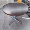 TABLE RONDE VINTAGE MARRON