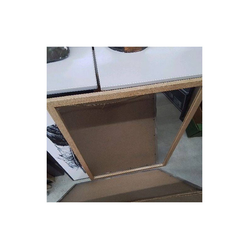 MIROIR RECTANGULAIRE EFFET BOIS 