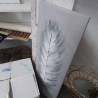 DECO MURALE FEUILLE GRISE 