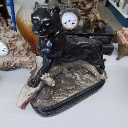 STATUE PLATRE TIGRE ET...