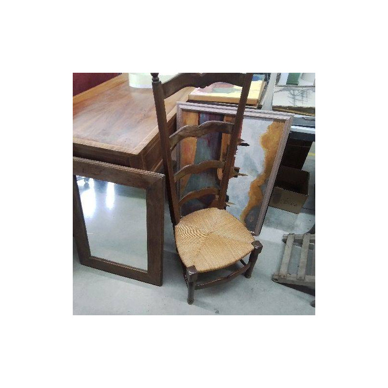 CHAISE PAILLÉ DOSSIER HAUT 